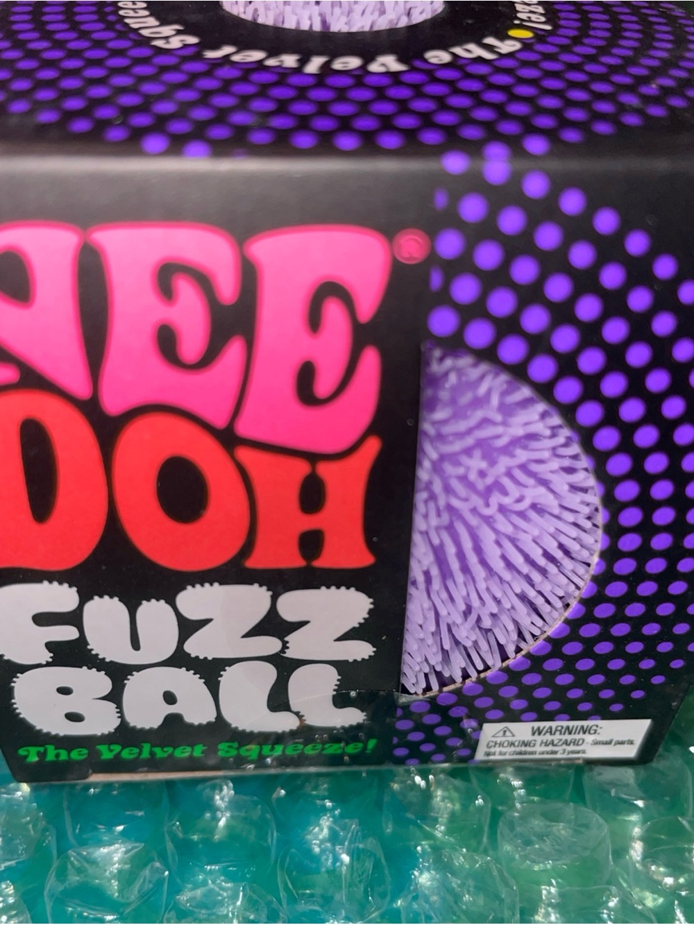 LOT OF 2: Nee Doh Needoh FUZZ BALL Orange & Purple - Picture 3 of 6